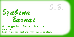 szabina barnai business card